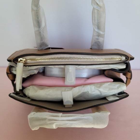 KATE SPADE Knott Pebbled Leather MEDIUM Satchel & Slim Bifold Wallet- Bungalow ⭐ - Picture 7 of 16